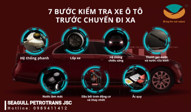 7 Buoc kiem tra xe oto truoc chuyen di xa, Dau nhot Motul Hai Phong