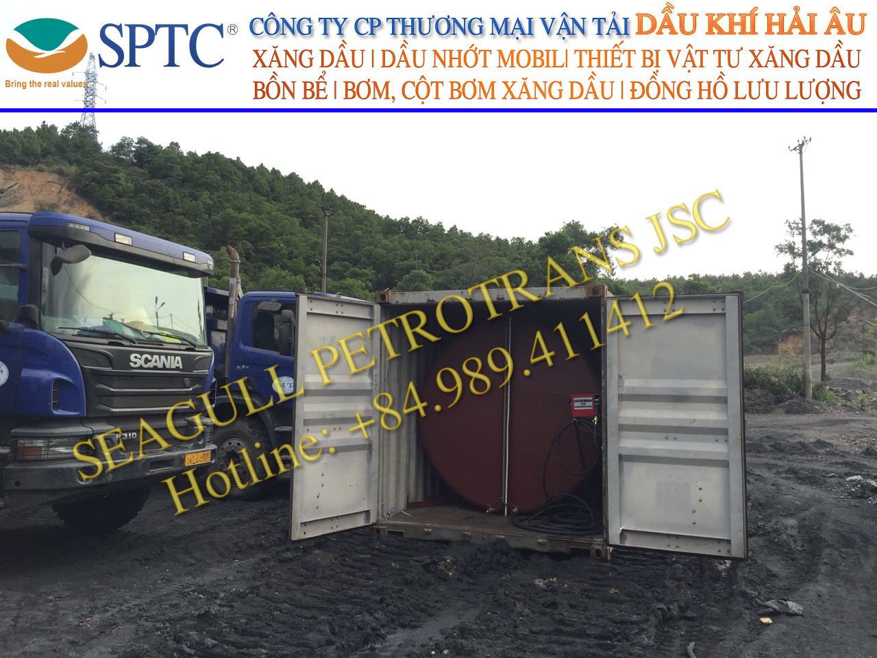 Bể téc thép 18m3 đặt trong container lắp đặt cho Mỏ than Hòn Gai